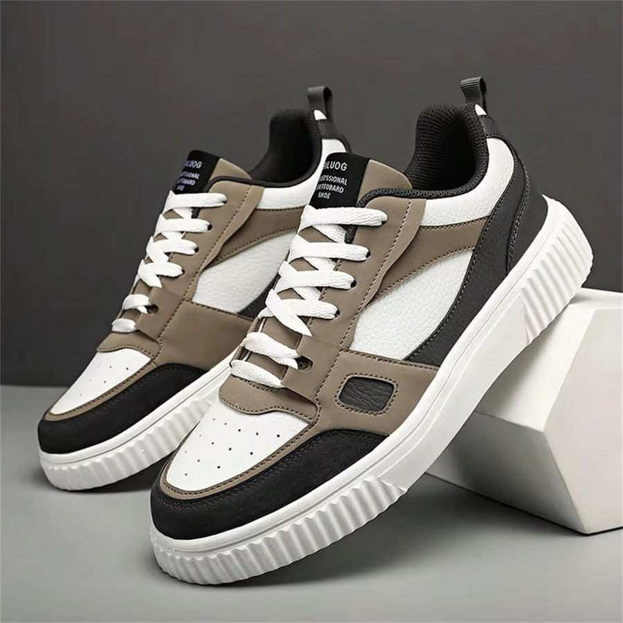 Men's Stylish Street Style Skateboard Shoes, Comfortable Non-Slip Casual Lace-Up Sneakers For Men's Outdoor Activities